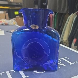 Blenko Colbalt Water Bottle Great Shape